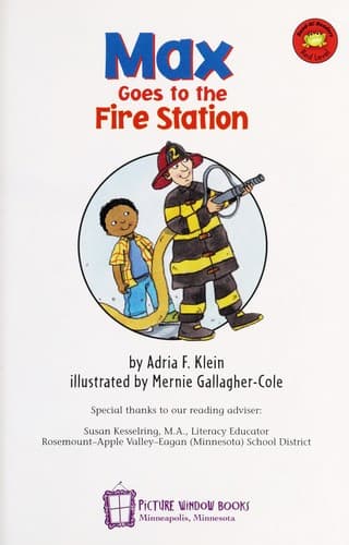 Cover of Max goes to the fire station