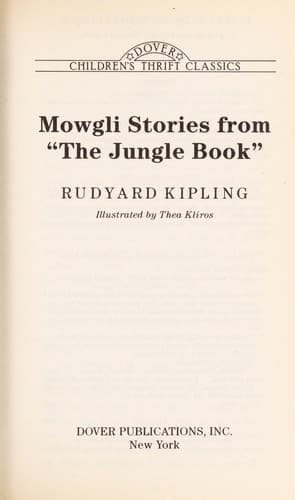 Cover of Mowgli stories from "The jungle book"