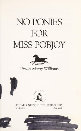 Cover of No ponies for Miss Pobjoy