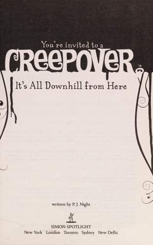 Cover of It's all Downhill From Here You're Invited to a Creepover #10
