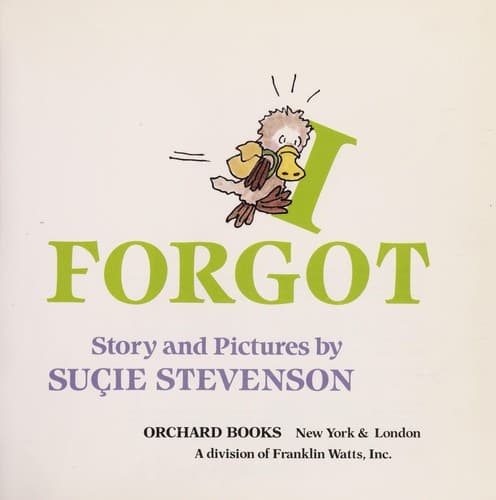 Cover of I forgot