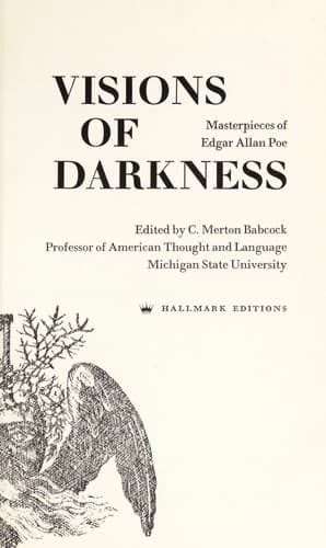 Cover of Visions of Darkness (Cask of Amontillado / Masque of the Red Death / Oval Portrait / Raven / Tell-Tale Heart / To Helen)