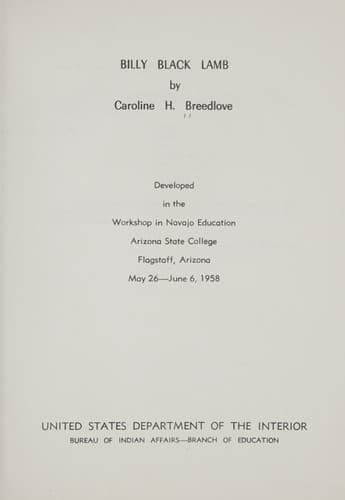 Cover of Billy Black Lamb