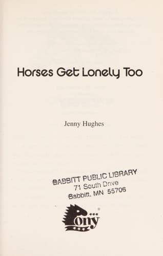 Cover of Horses get lonely too