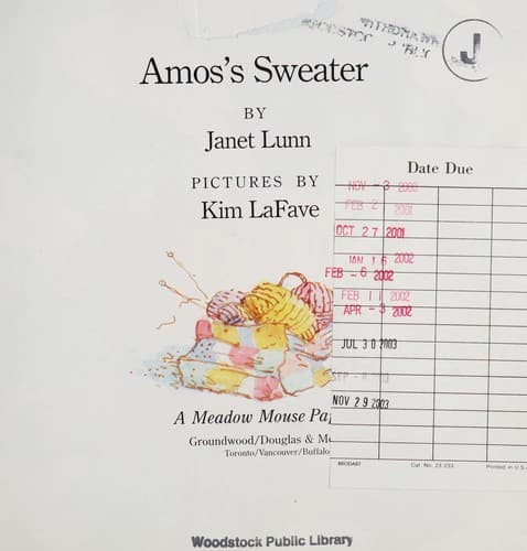Cover of Amos's sweater