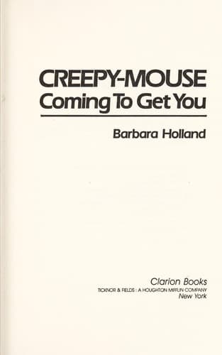 Cover of Creepy-Mouse coming to get you