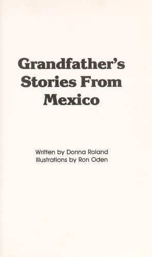 Cover of Grandfather's Stories from Mexico