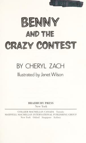 Cover of Benny and the crazy contest