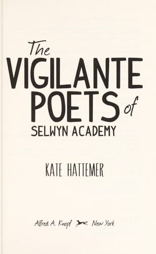 Cover of The vigilante poets of Selwyn Academy
