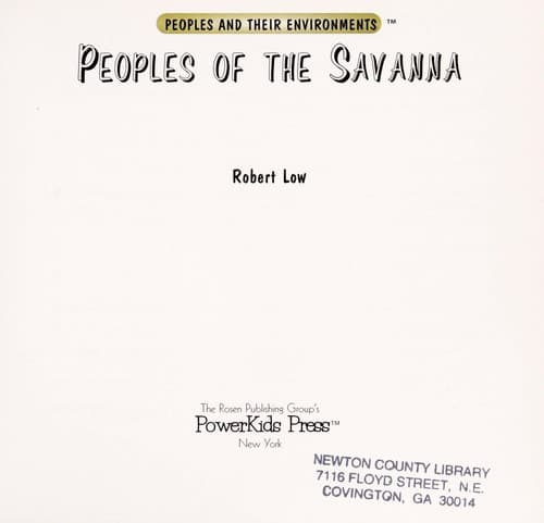 Cover of Peoples of the Savanna