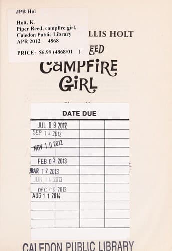 Cover of Piper Reed, campfire girl
