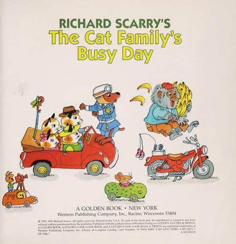 Cover of Richard Scarry's The cat family's busy day