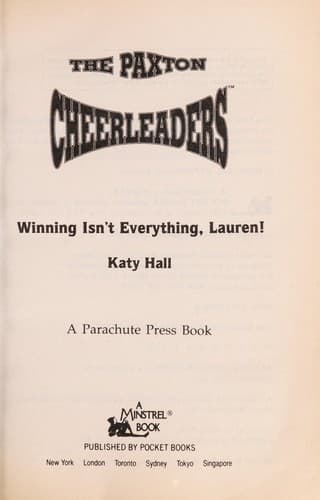 Cover of WINNING ISN'T EVERYTHING, LAUREN (PAXTON CHEERLEADERS 3): WINNING ISN'T EVERYTHING, LAUREN (Paxton Cheerleaders)