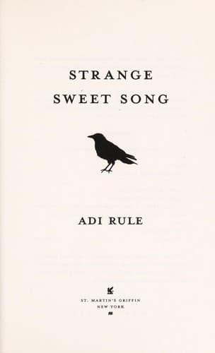Cover of Strange sweet song
