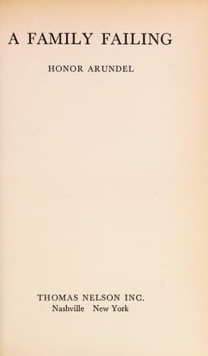Cover of A family failing