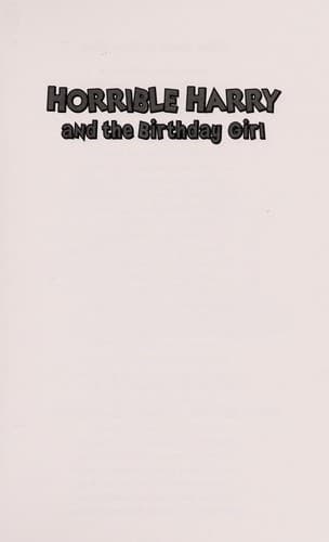 Cover of Horrible Harry and the birthday girl