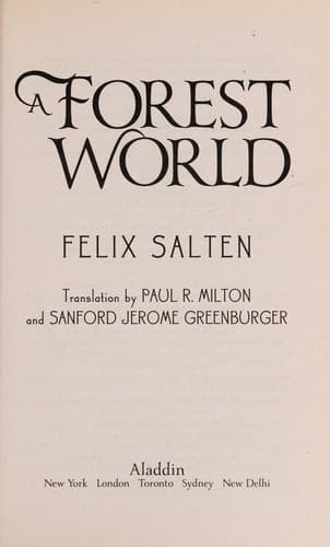 Cover of A forest world