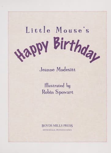 Cover of Little Mouse's happy birthday