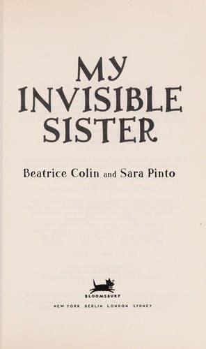 Cover of My invisible sister