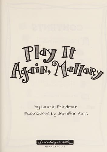Cover of Play it again, Mallory