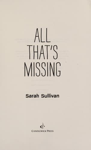 Cover of All that's missing
