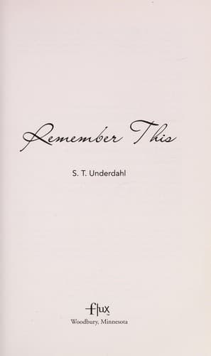 Cover of Remember this