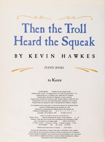 Cover of Then the troll heard the squeak