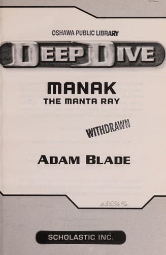 Cover of Manak the manta ray