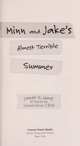 Cover of Minn and Jake's almost terrible summer