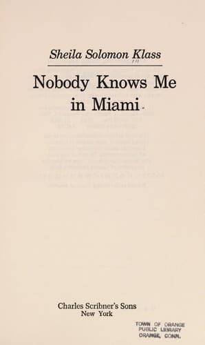 Cover of Nobody knows me in Miami