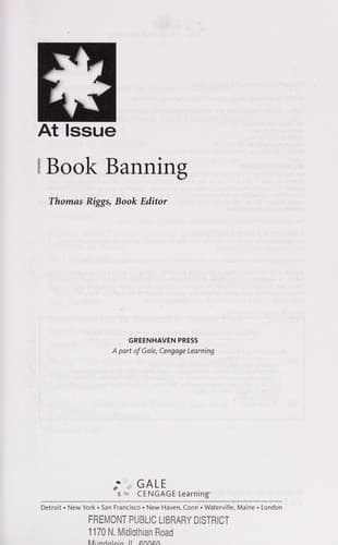 Cover of Book banning