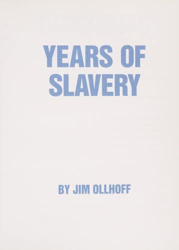 Cover of Years of slavery