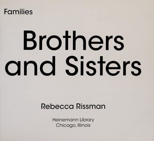 Cover of Brothers and sisters