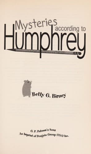 Cover of Mysteries according to Humphrey