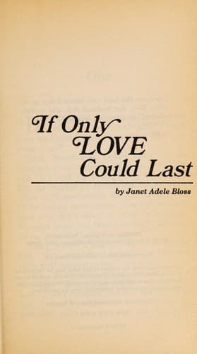 Cover of If Only Love Could Last