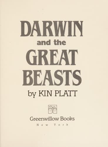 Cover of Darwin and the great beasts