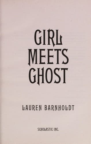 Cover of Girl meets ghost