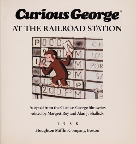 Cover of Curious George at the railroad station