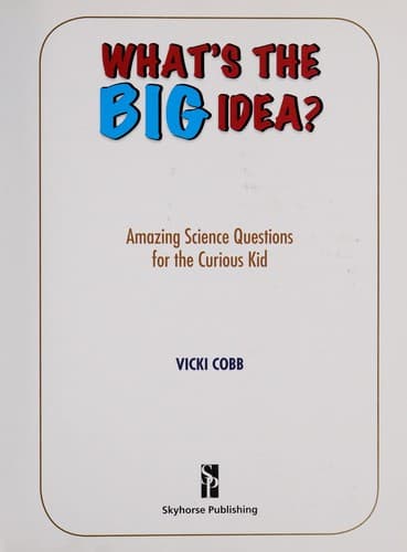 Cover of What's the big idea?