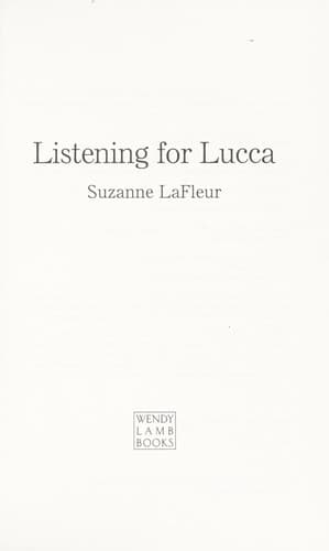 Cover of Listening for Lucca