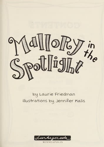 Cover of Mallory in the spotlight