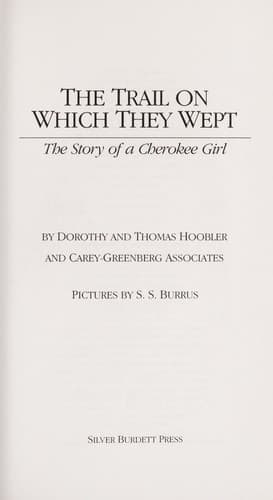 Cover of The trail on which they wept