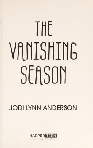 Cover of The vanishing season
