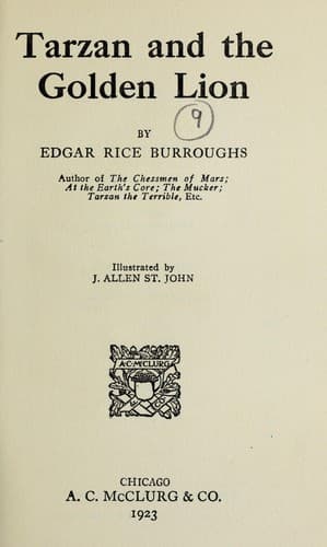 Cover of Tarzan and the golden lion