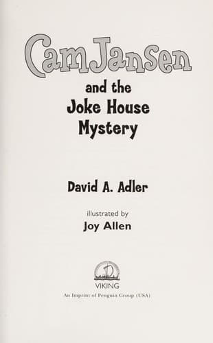 Cover of Cam Jansen and the Joke House mystery