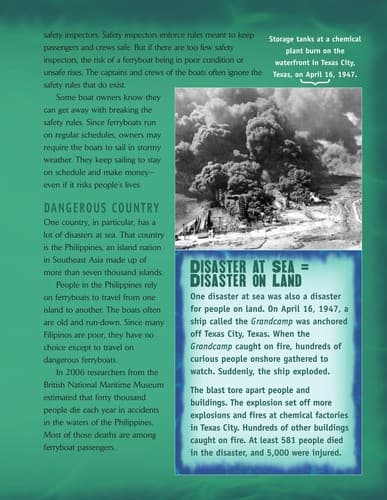 Cover of Disasters at sea