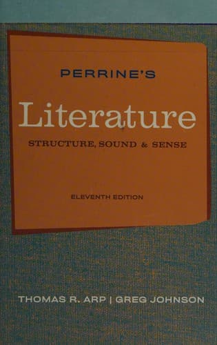 Cover of Perrine's literature--structure, sound and sense--Eleventh edition