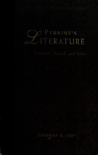 Cover of Perrine's Literature--Structure, Sound, and Sense--Seventh Edition