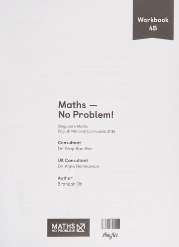 Cover of Maths - no problem! Workbook 4B