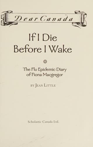 Cover of If I die before I wake